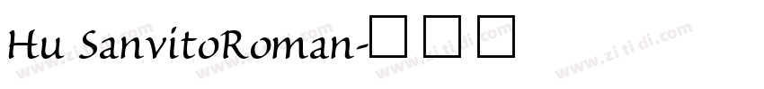 Hu SanvitoRoman字体转换